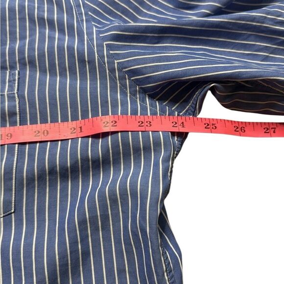 J Crew Men’s Blue Striped Cotton Poplin Button Down XL 17 - 17.5 - Picture 6 of 6